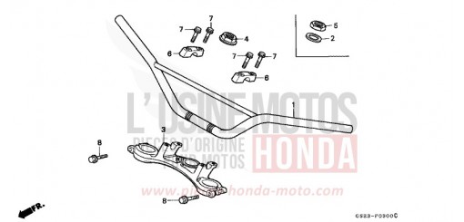 HANDLE PIPE/TOP BRIDGE CR80RR de 1994